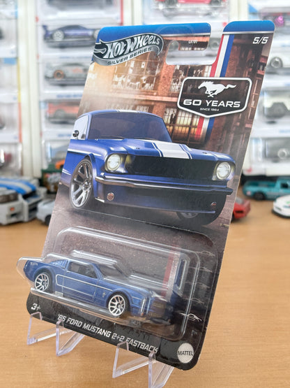 Hot Wheels Silver Series / '65 Ford Mustang 2+2 Fastback CHASE / 2024 HW 60 Years Mustang 5/5