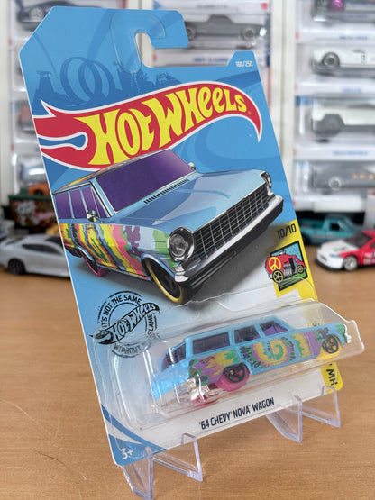 Hot Wheels Mainline / '64 Chevy Nova Wagon / 2017 HW Art Cars 10/10