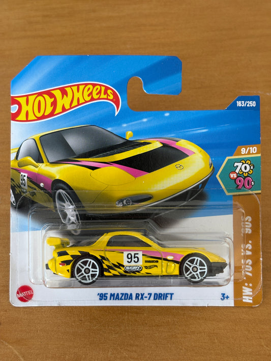 Hot Wheels Mainline / '95 Mazda RX-7 Drift / 2025 HW: 70's vs. 90's 9/10 Short Card