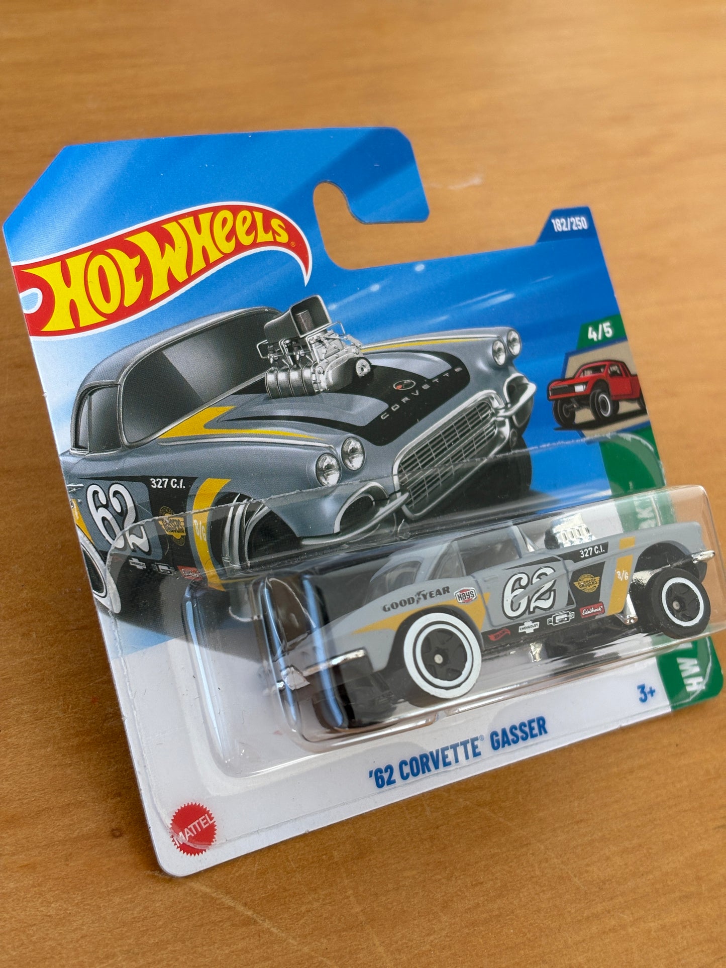 Hot Wheels Mainline / '62 Corvette Gasser / 2025 HW: Reverse Rake 4/5 Short Card