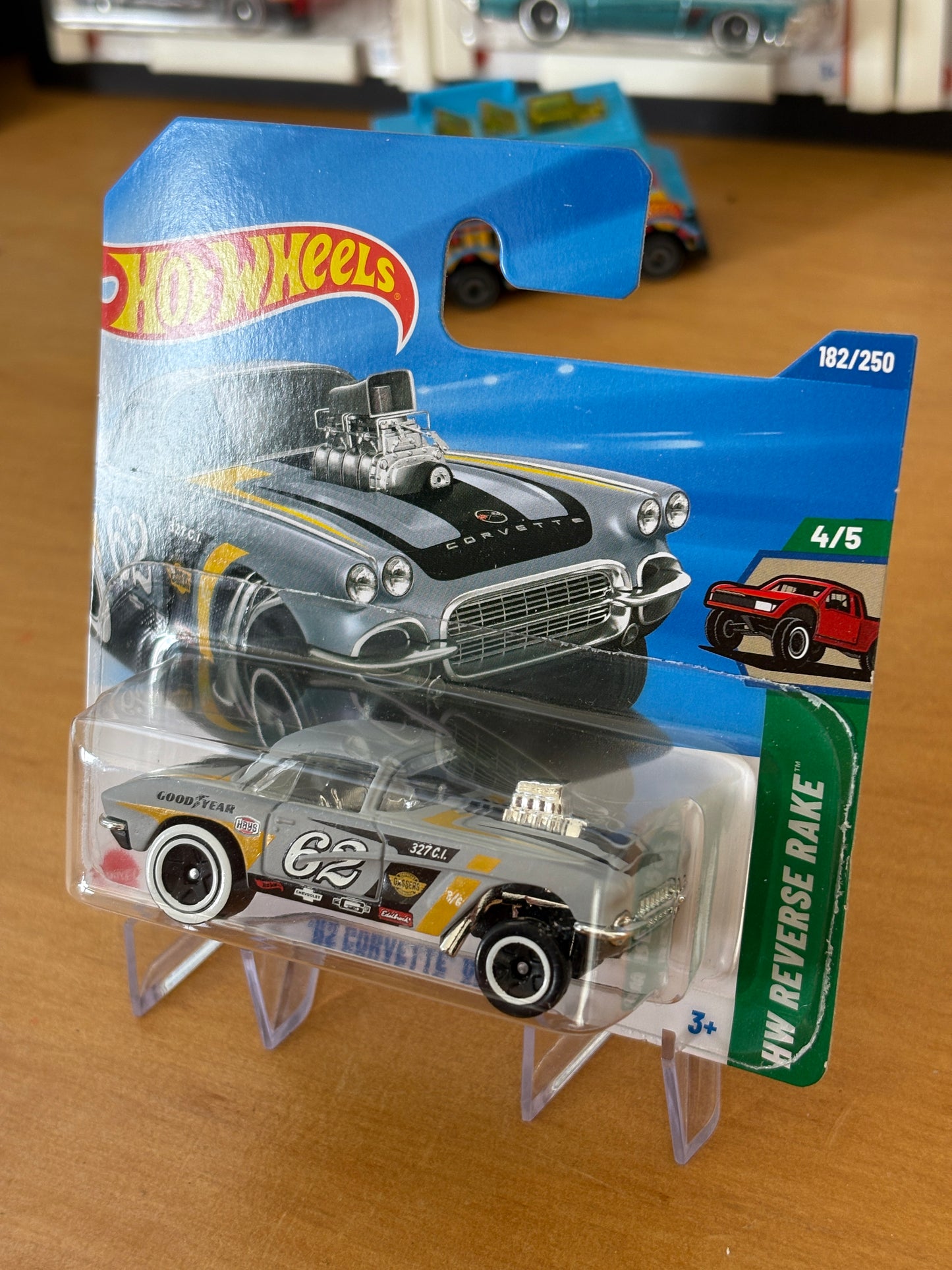 Hot Wheels Mainline / '62 Corvette Gasser / 2025 HW: Reverse Rake 4/5 Short Card