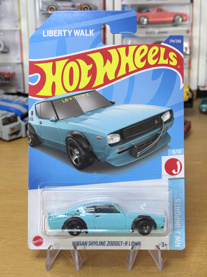 Hot Wheels Mainline | Nissan Skyline 2000 GT-R LBWK | 2022 J-Imports 8/10 BLUE