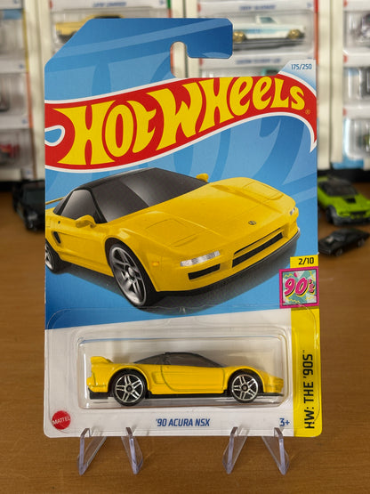 Hot Wheels Mainline / '90 Acura NSX / 2024 HW The 90s 175/250 (Yellow)