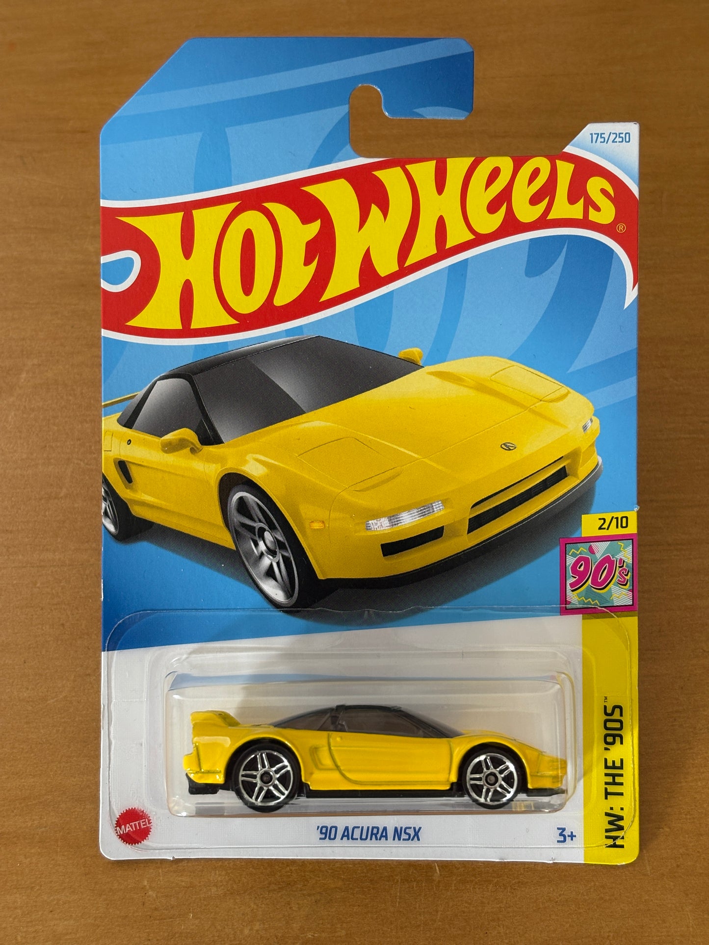 Hot Wheels Mainline / '90 Acura NSX / 2024 HW The 90s 175/250 (Yellow)