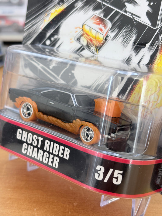 Hot Wheels Premium | Ghost Rider Charger | Marvel HW 50 Years 3/5