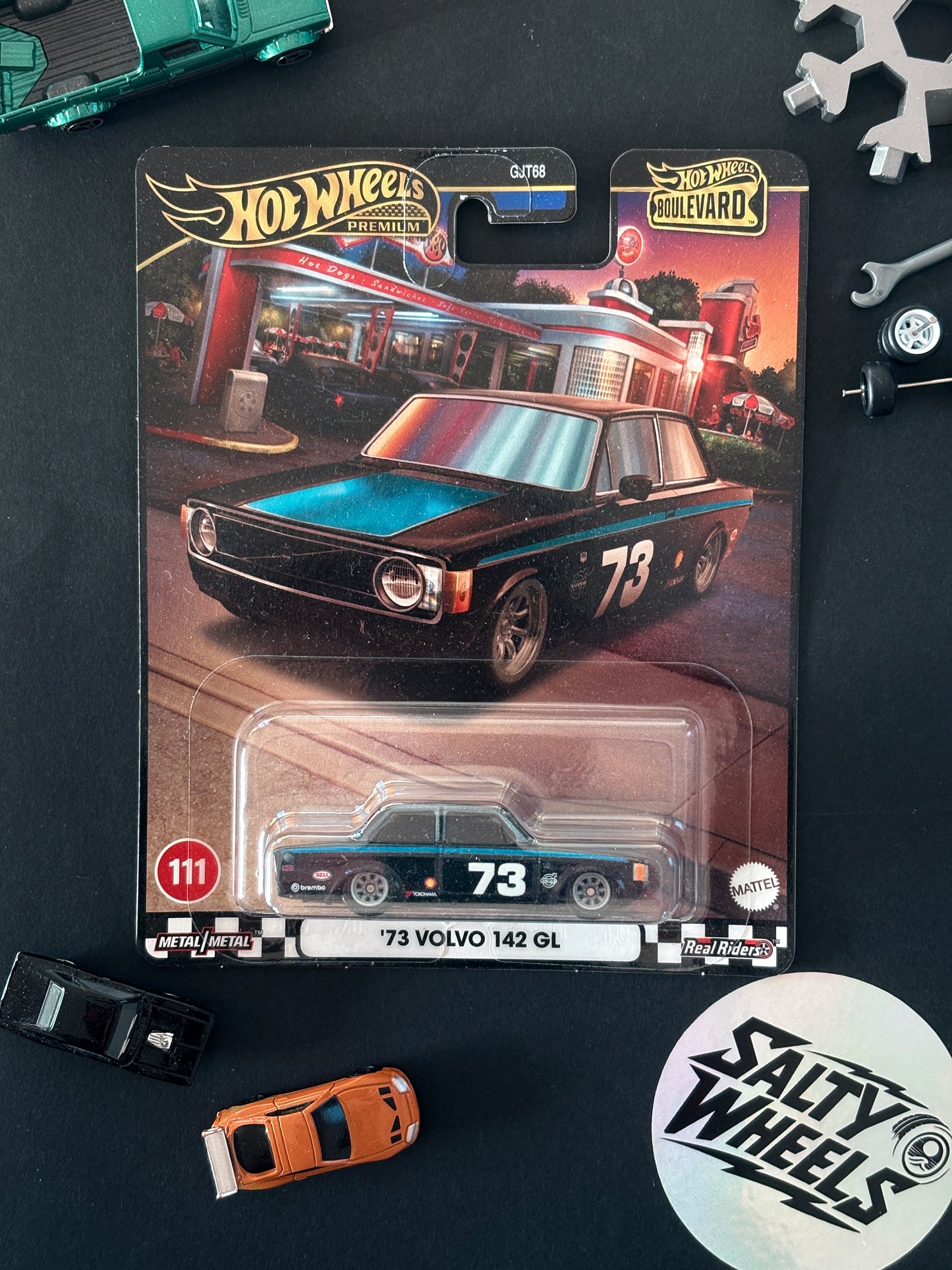 Hot Wheels '73 Volvo 142 GL Boulevard #111 Premium Diecast