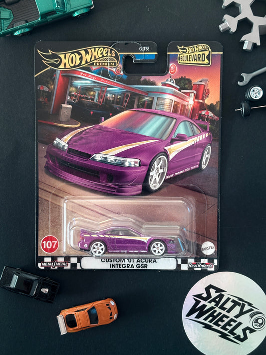 Hot Wheels Custom '01 Acura Integra GSR Boulevard #107 Premium Diecast