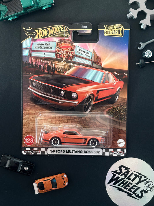 Hot Wheels '68 Ford Mustang Boss 302 #123 Premium Diecast