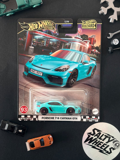 Hot Wheels Porsche 718 Cayman GT4 Boulevard #93 Premium Diecast