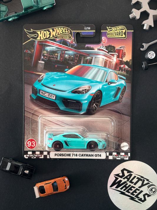 Hot Wheels Porsche 718 Cayman GT4 Boulevard #93 Premium Diecast