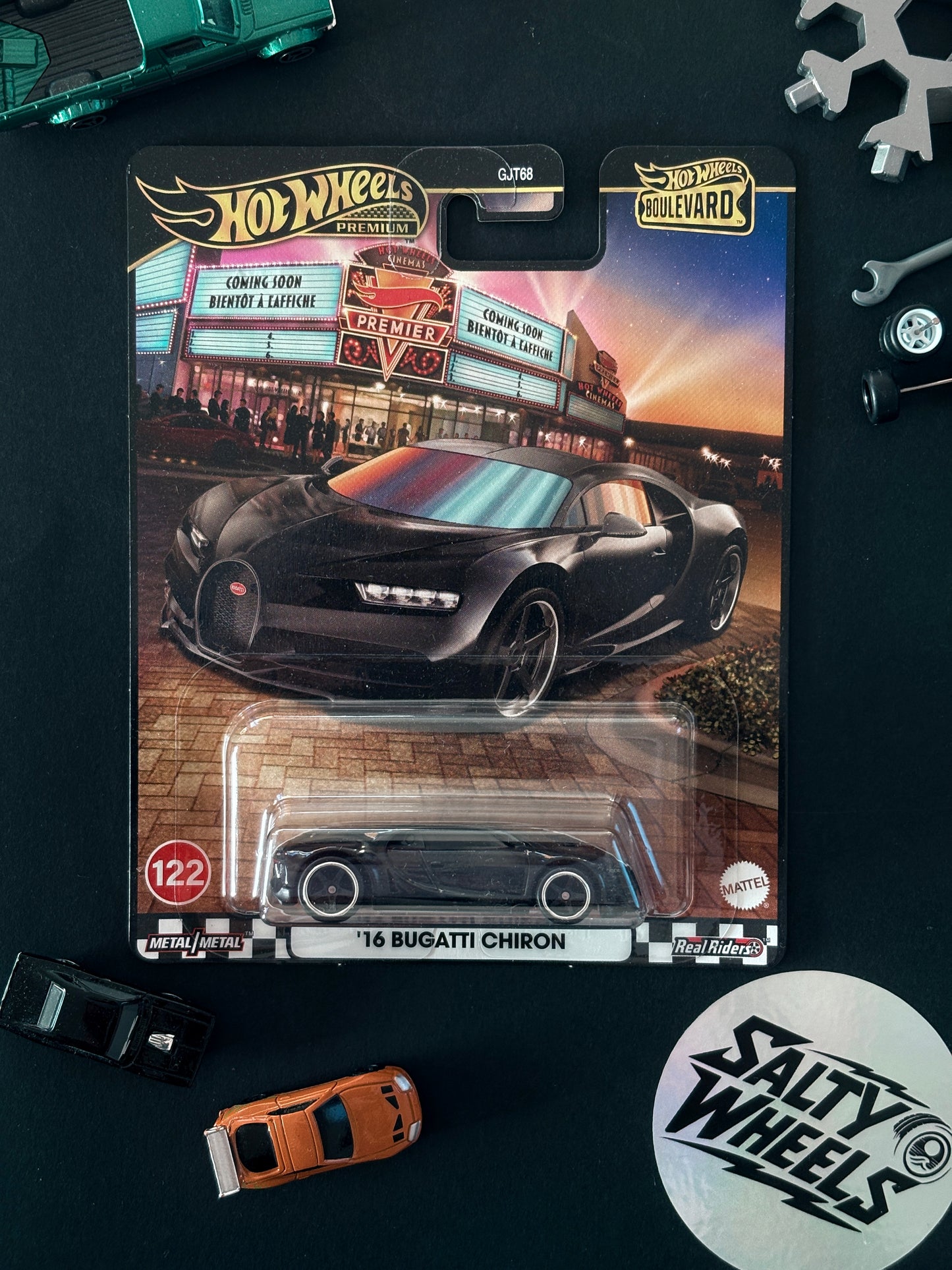Hot Wheels '16 Bugatti Chiron Boulevard #122 Premium Diecast