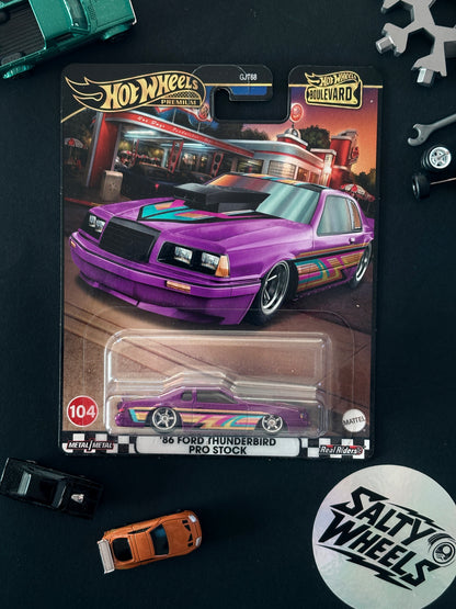 Hot Wheels '86 Ford Thunderbird Pro Stock Boulevard #104 Premium Diecast