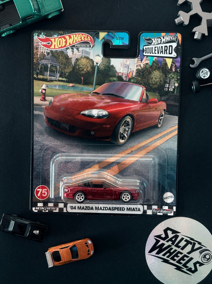 Hot Wheels '04 Mazda Mazdaspeed Miata Boulevard #75 Premium Diecast