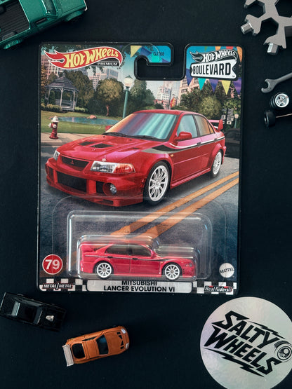 Hot Wheels Mitsubishi Lancer Evolution VI Boulevard #79 Premium Diecast