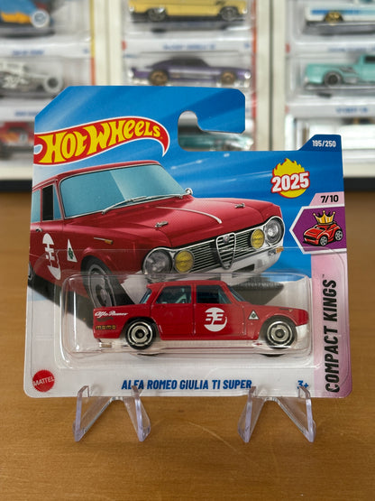 Hot Wheels Mainline / Alfa Romeo Giulia TI Super / 2025 Compact Kings 7/10 Short Card