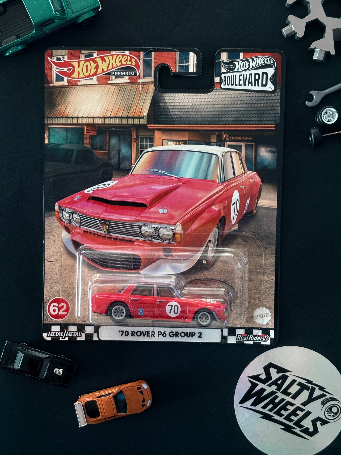 Hot Wheels '70 Rover P6 Group 2 Boulevard #62 Premium Diecast