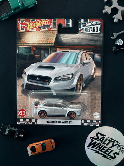 Hot Wheels '16 Subaru WRX STI Boulevard #63 Premium Diecast