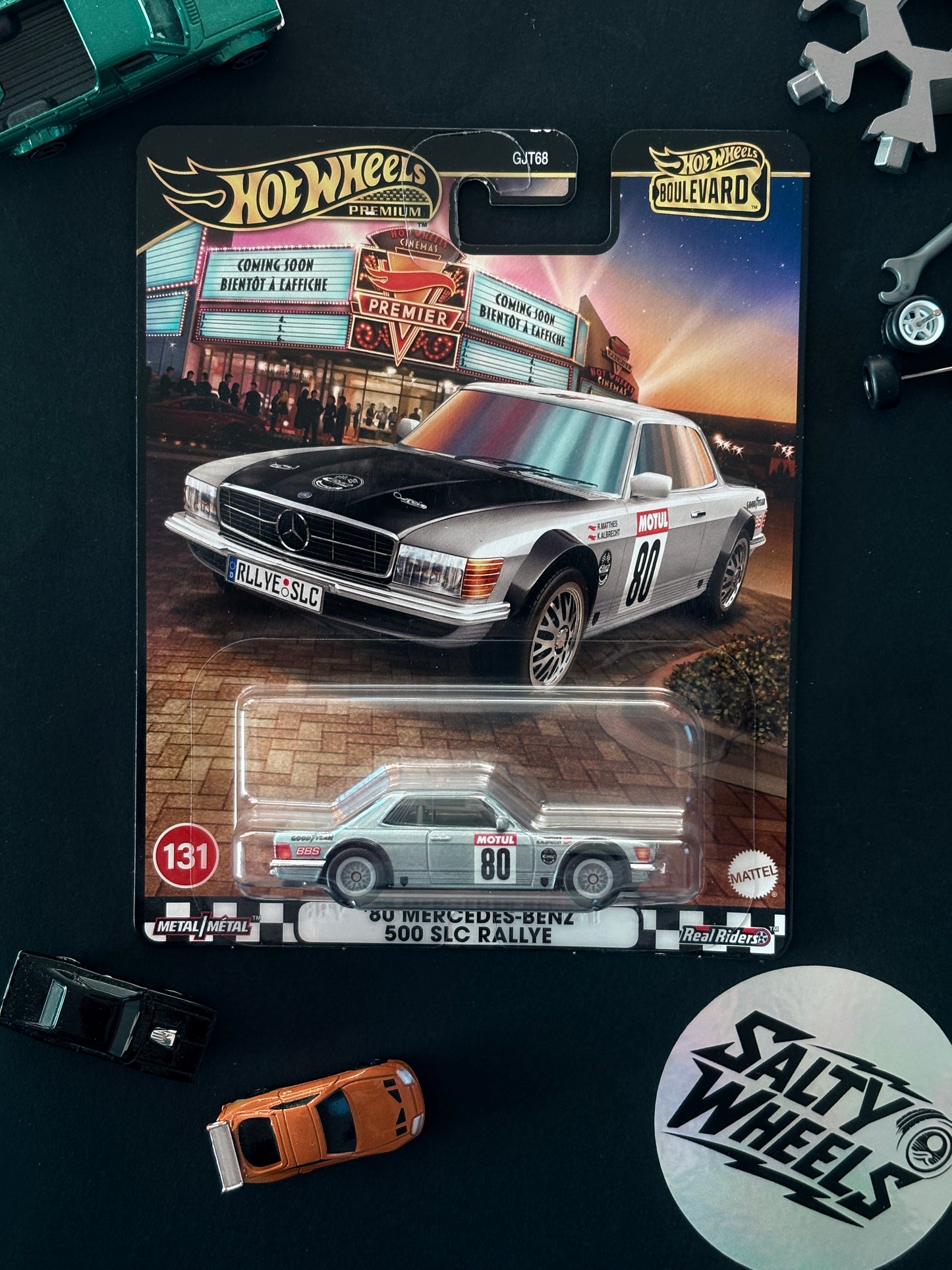Hot Wheels '80 Mercedes-Benz 500 SLC Rallye Boulevard #131 Premium Diecast