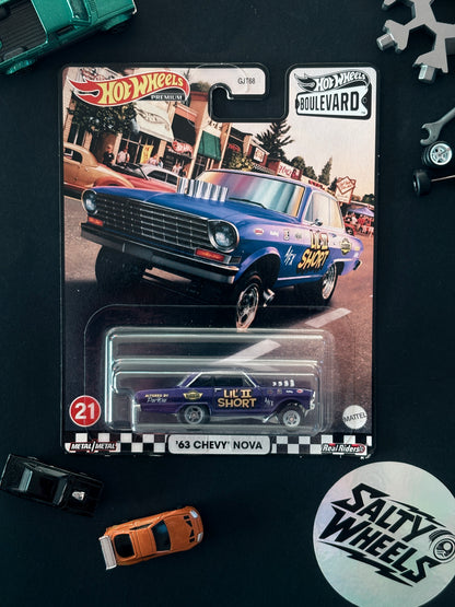 Hot Wheels '63 Chevy Nova Boulevard #21 Premium Diecast