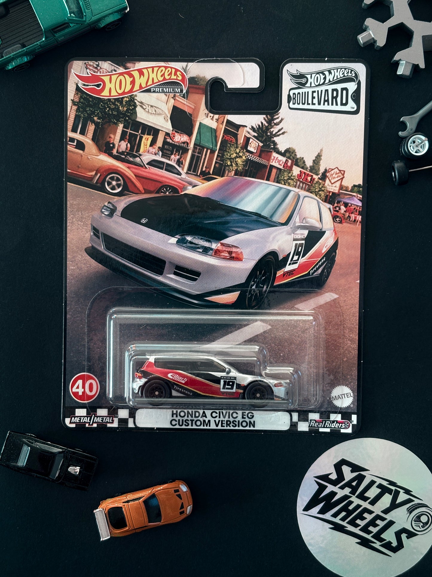 Hot Wheels Honda Civic EG Custom Version Boulevard #40 Premium Diecast