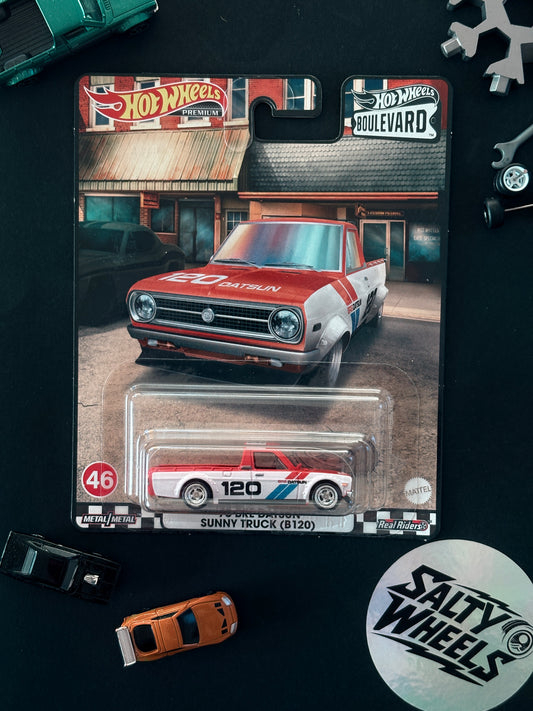 Hot Wheels '75 BRE Datsun Sunny Truck (B120) Boulevard #46 Premium Diecast