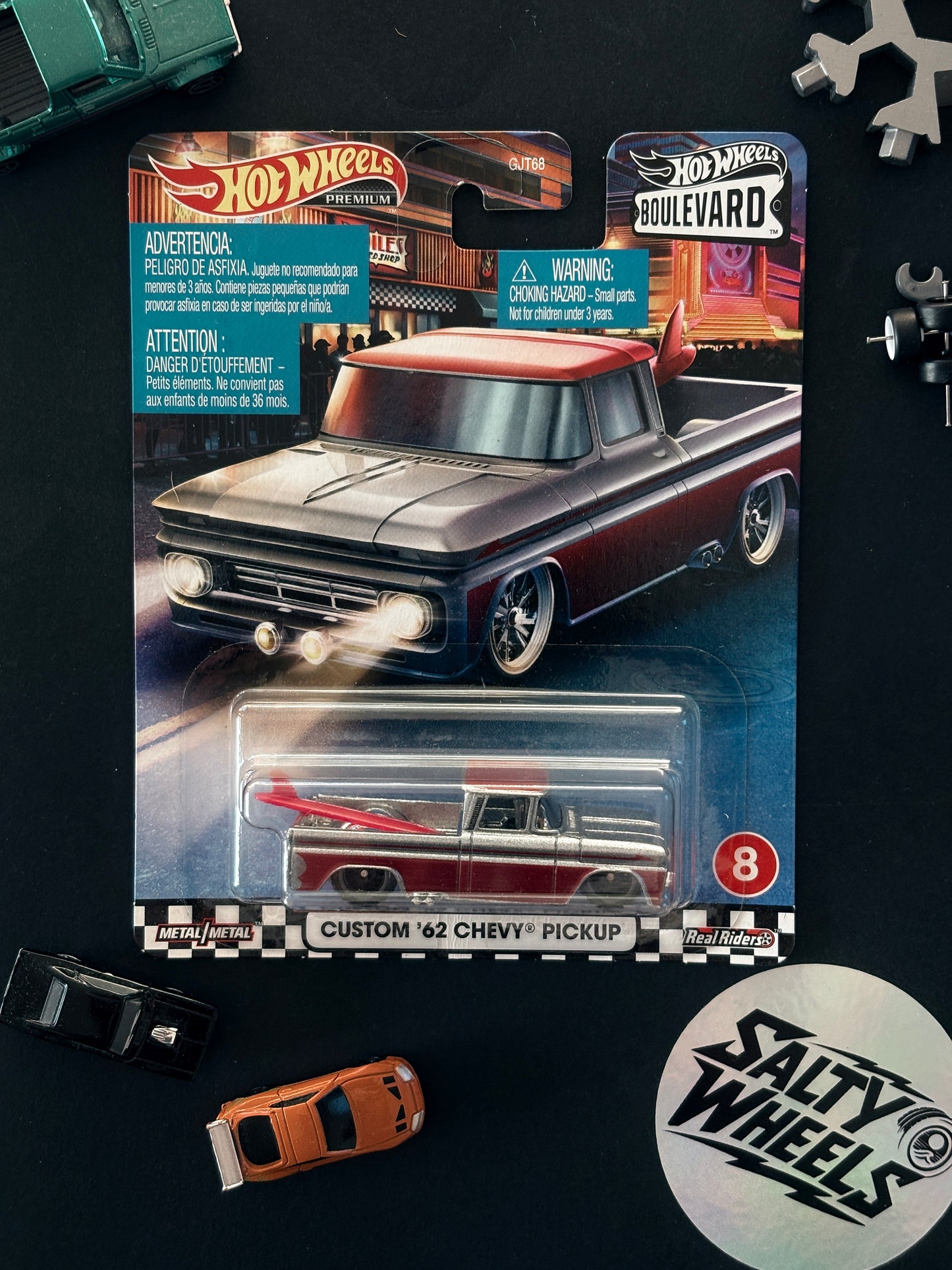 Hot Wheels Custom '62 Chevy Pickup Boulevard #8 Premium Diecast
