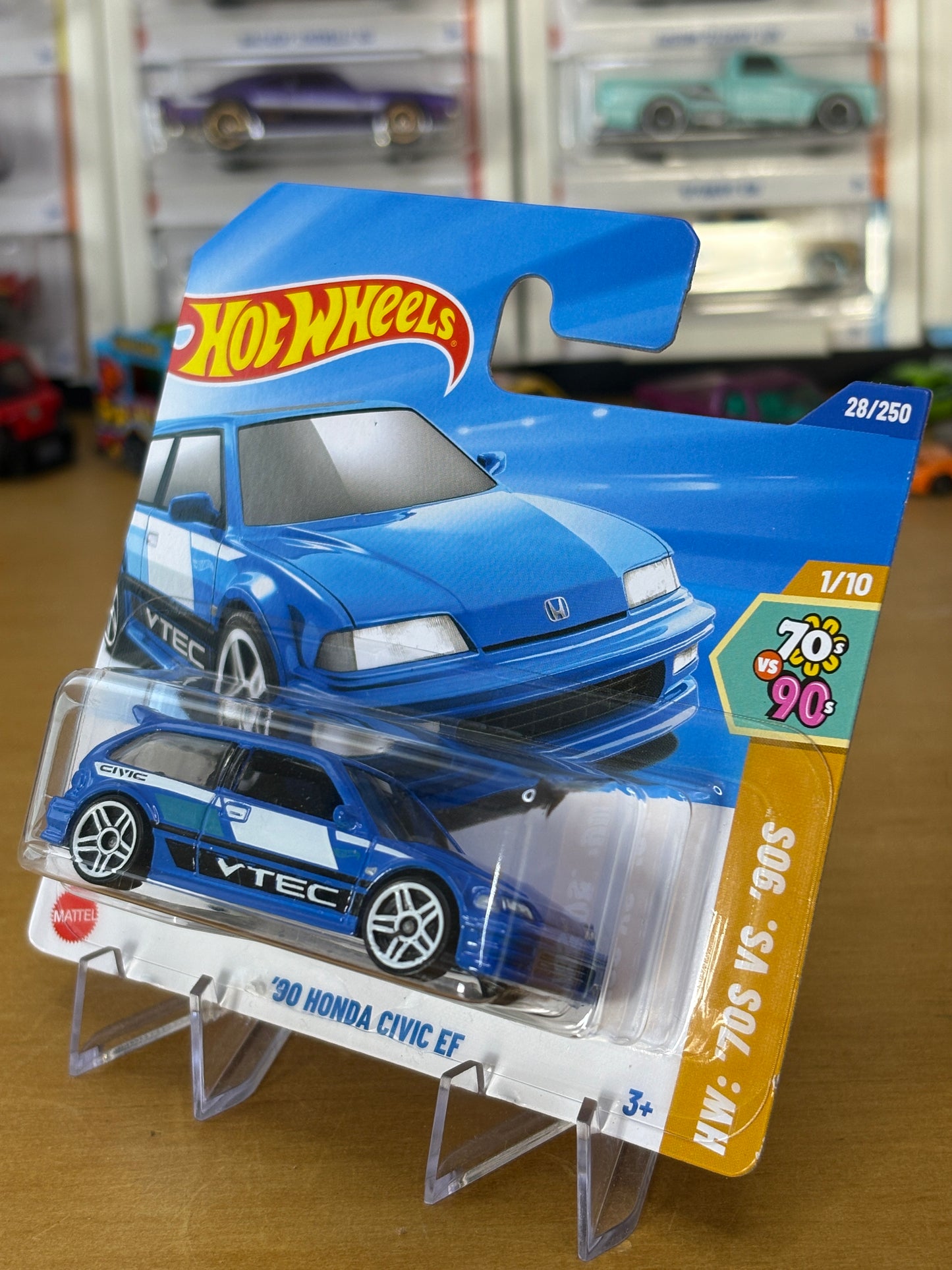 Hot Wheels Mainline / '90 Honda Civic EF / 2025 HW '70s vs '90s 1/10 Short Card
