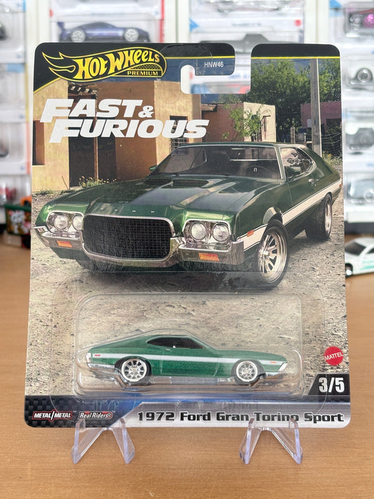 Hot Wheels Premium | 1972 Gran Torino Sport | 2024 HW Fast & Furious 3/5