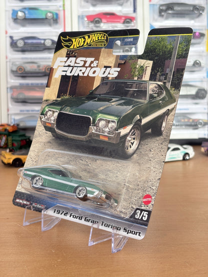 Hot Wheels Premium | 1972 Gran Torino Sport | 2024 HW Fast & Furious 3/5