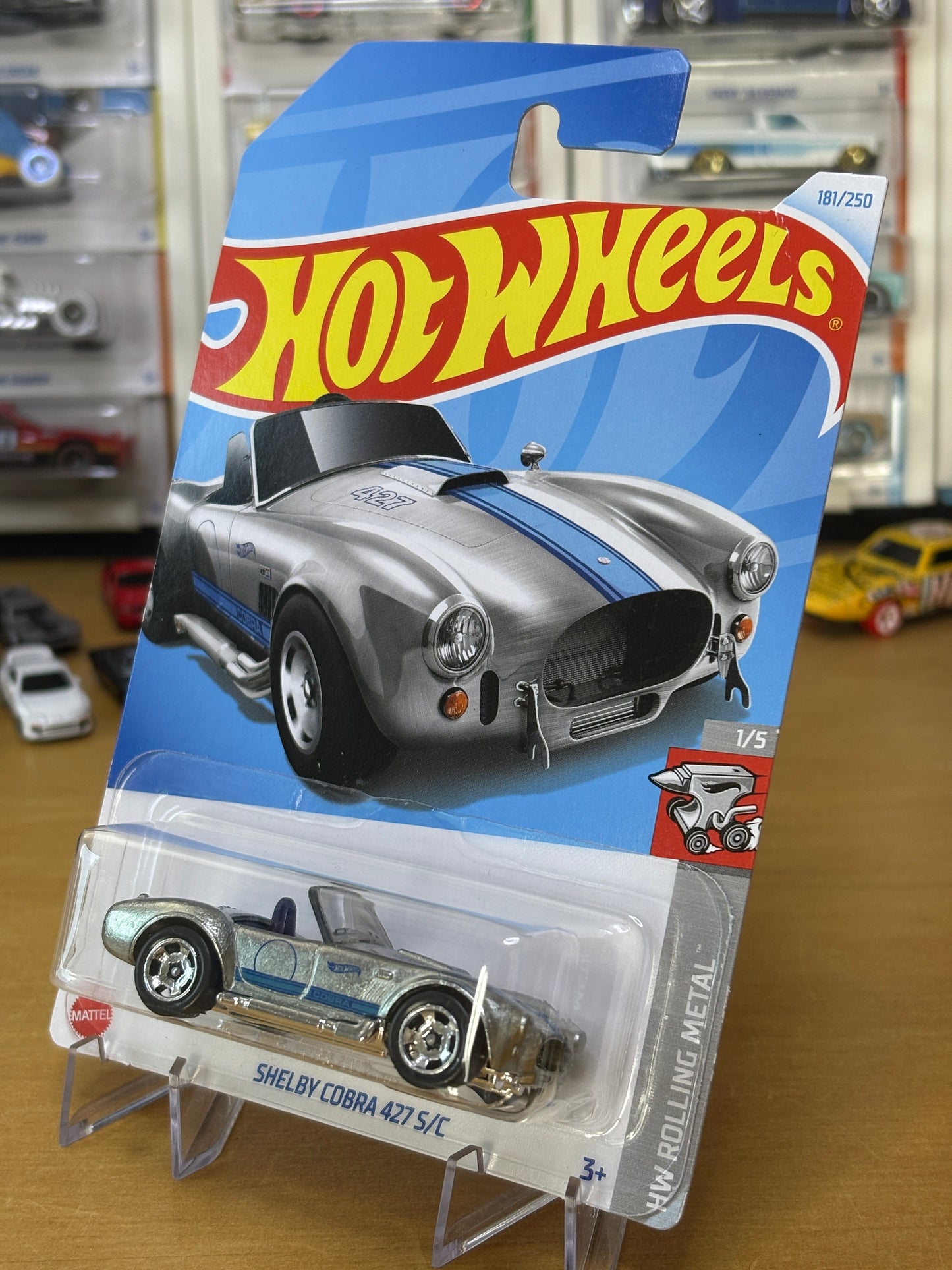 Hot Wheels Mainline / Shelby Cobra 427 S/C / 2024 HW Rolling Metal 1/5