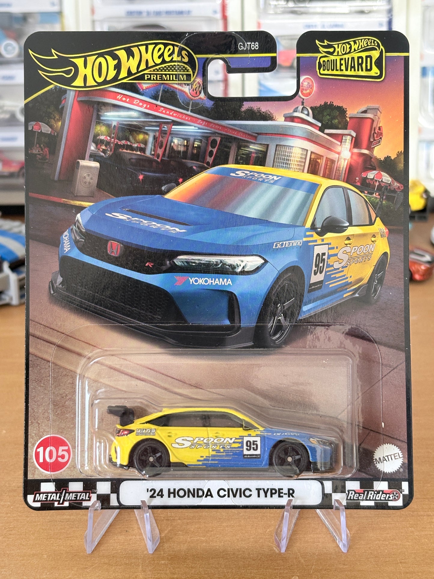 Hot Wheels '24 Honda Civic Type-R Boulevard #105 Premium Diecast