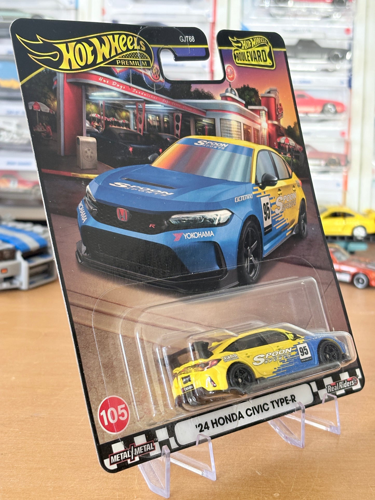 Hot Wheels '24 Honda Civic Type-R Boulevard #105 Premium Diecast