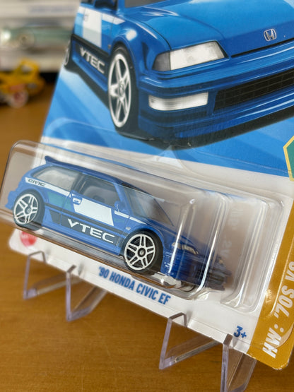 Hot Wheels Mainline / '90 Honda Civic EF / 2025 HW: '70s vs '90s 1/10 (Long Card)