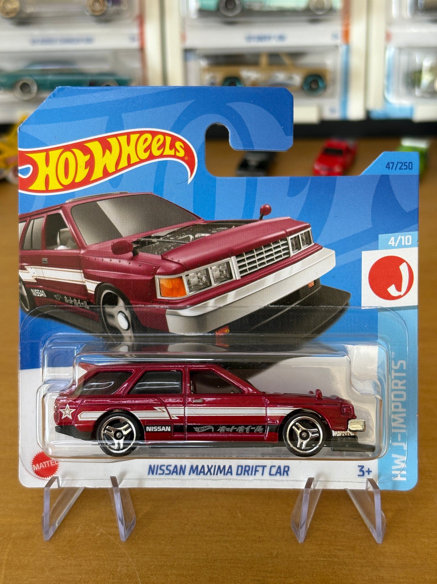 Hot Wheels Mainline / Nissan Maxima Drift Car / 2021 HW J-Imports 4/10 Short Card
