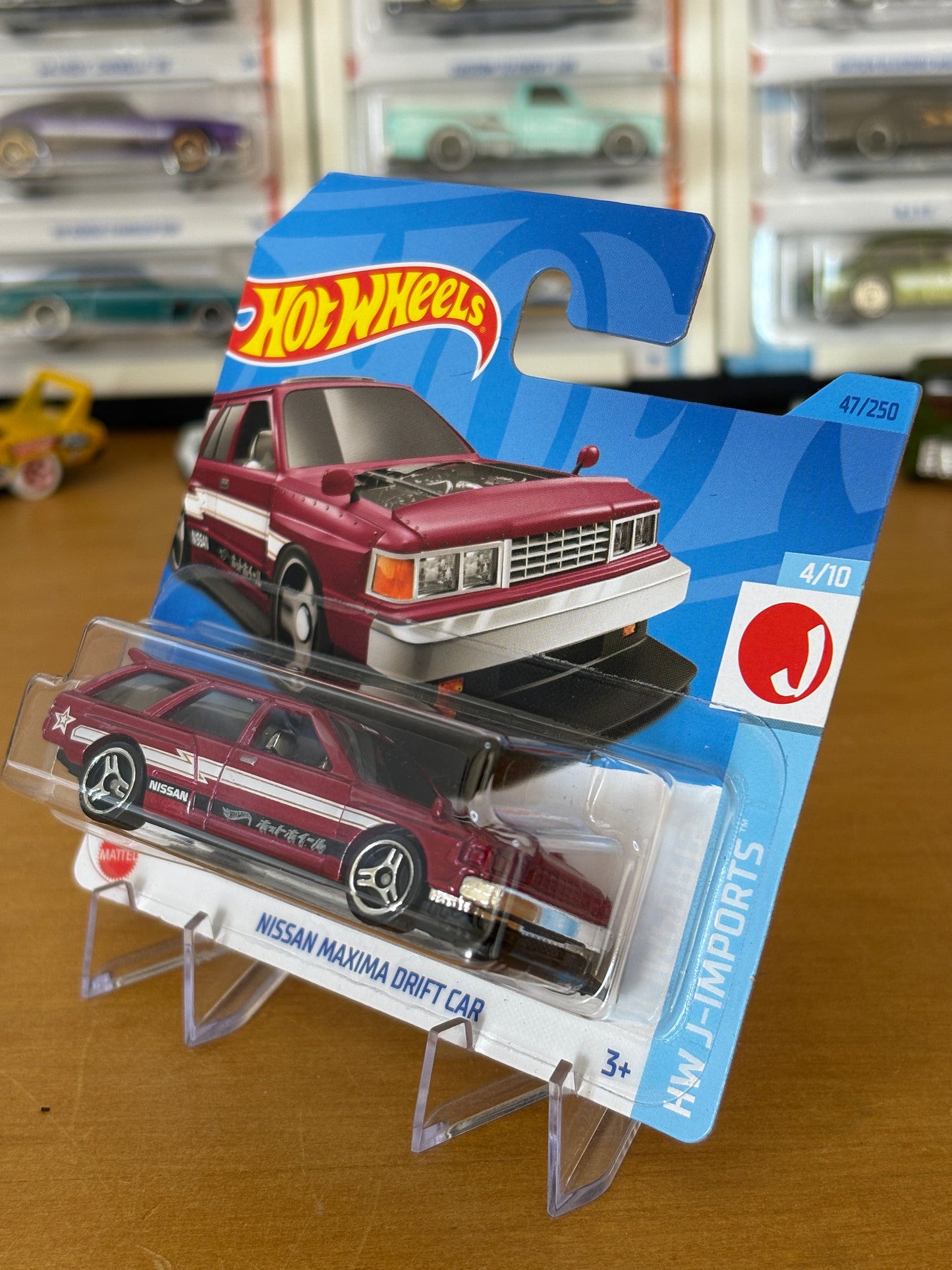 Hot Wheels Mainline / Nissan Maxima Drift Car / 2021 HW J-Imports 4/10 Short Card