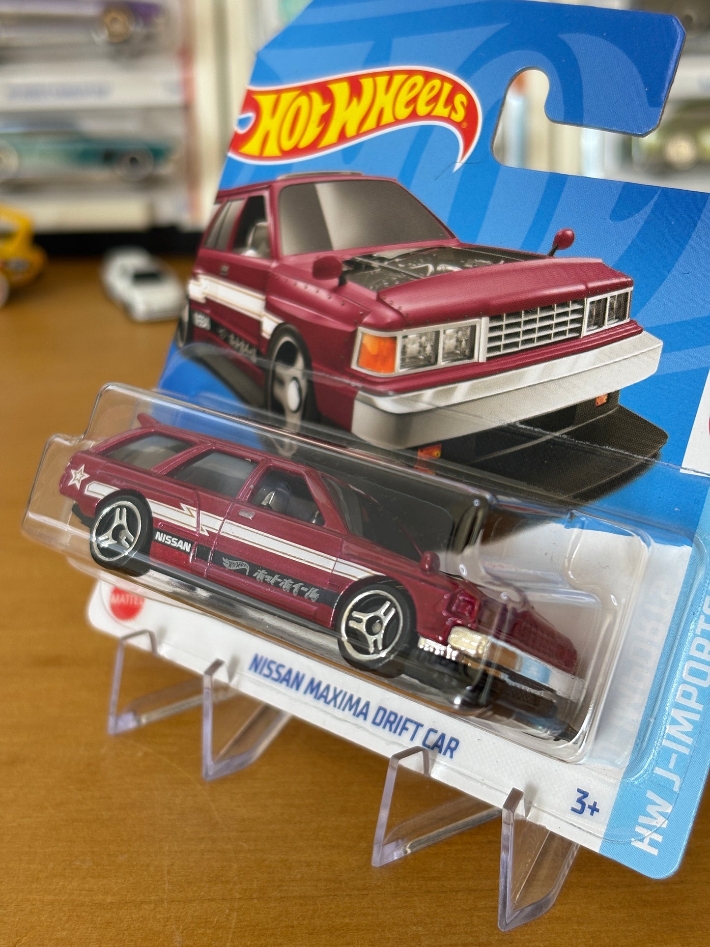 Hot Wheels Mainline / Nissan Maxima Drift Car / 2021 HW J-Imports 4/10 Short Card