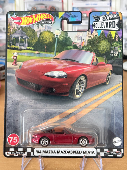 Hot Wheels '04 Mazda Mazdaspeed Miata Boulevard #75 Premium Diecast