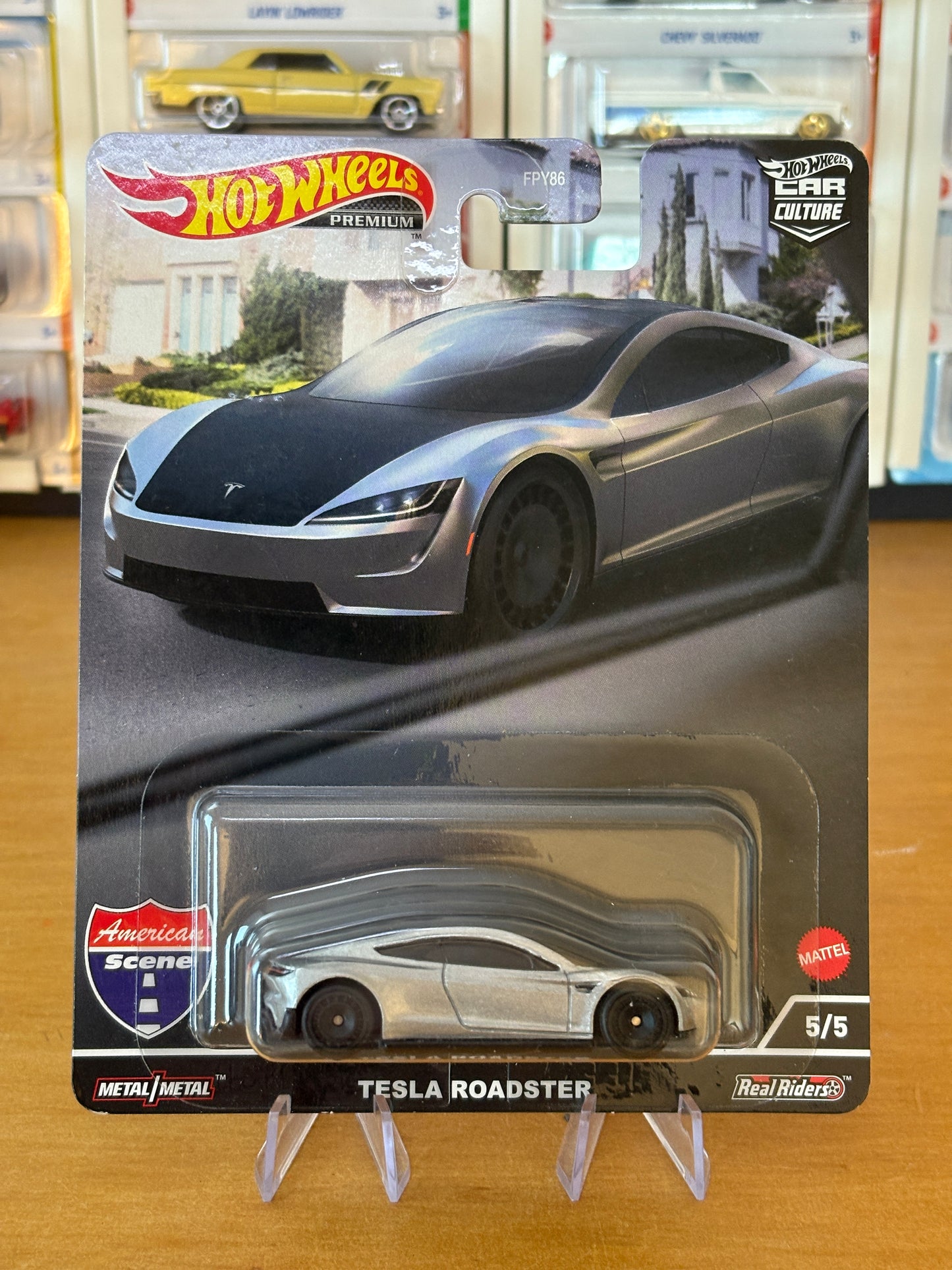 Hot Wheels Premium / Tesla Roadster / 2022 HW American Scene 5/5
