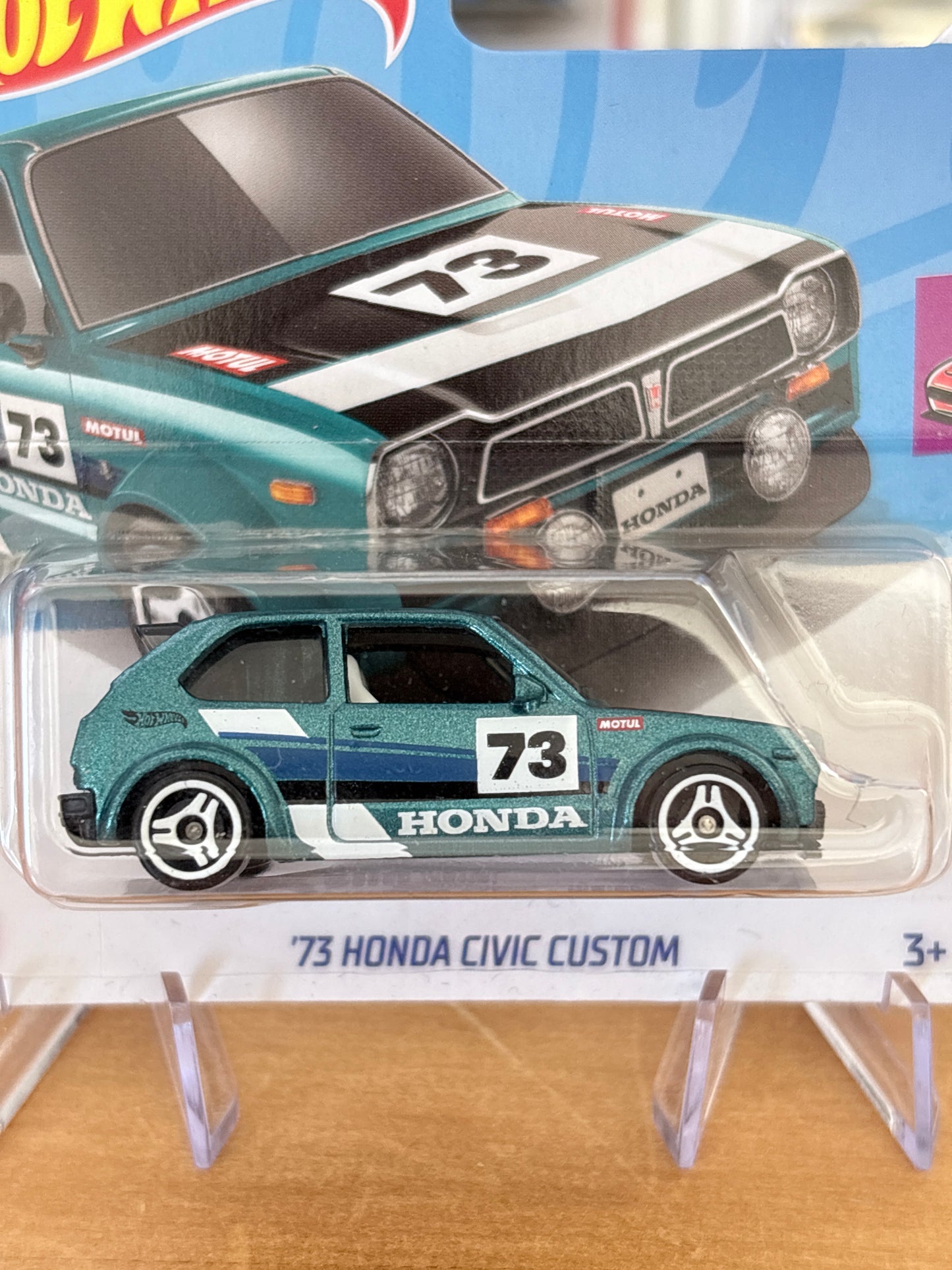 Hot Wheels '73 Honda Civic Custom | 2023 Compact Kings 4/5 Short Card