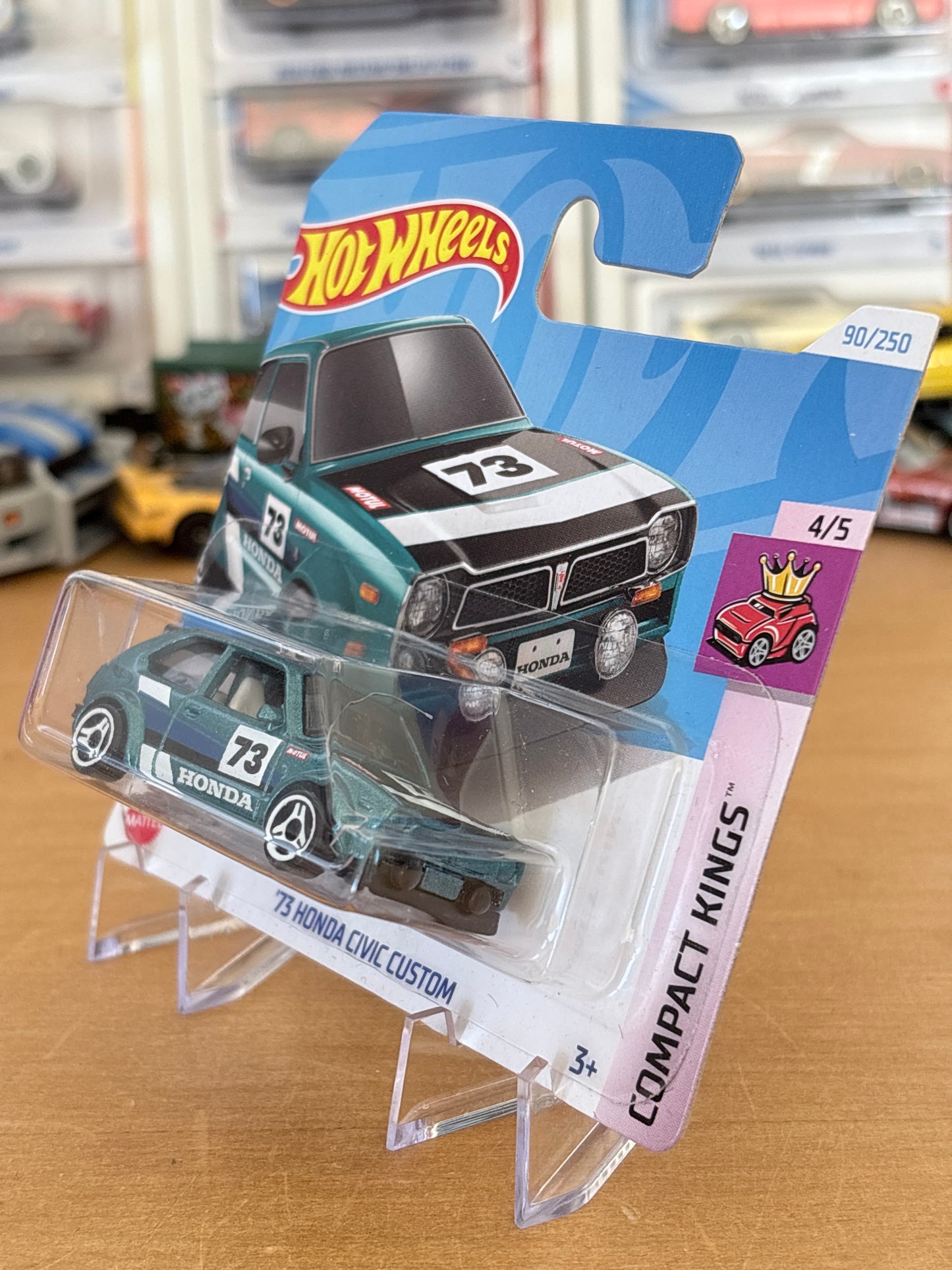 Hot Wheels '73 Honda Civic Custom | 2023 Compact Kings 4/5 Short Card