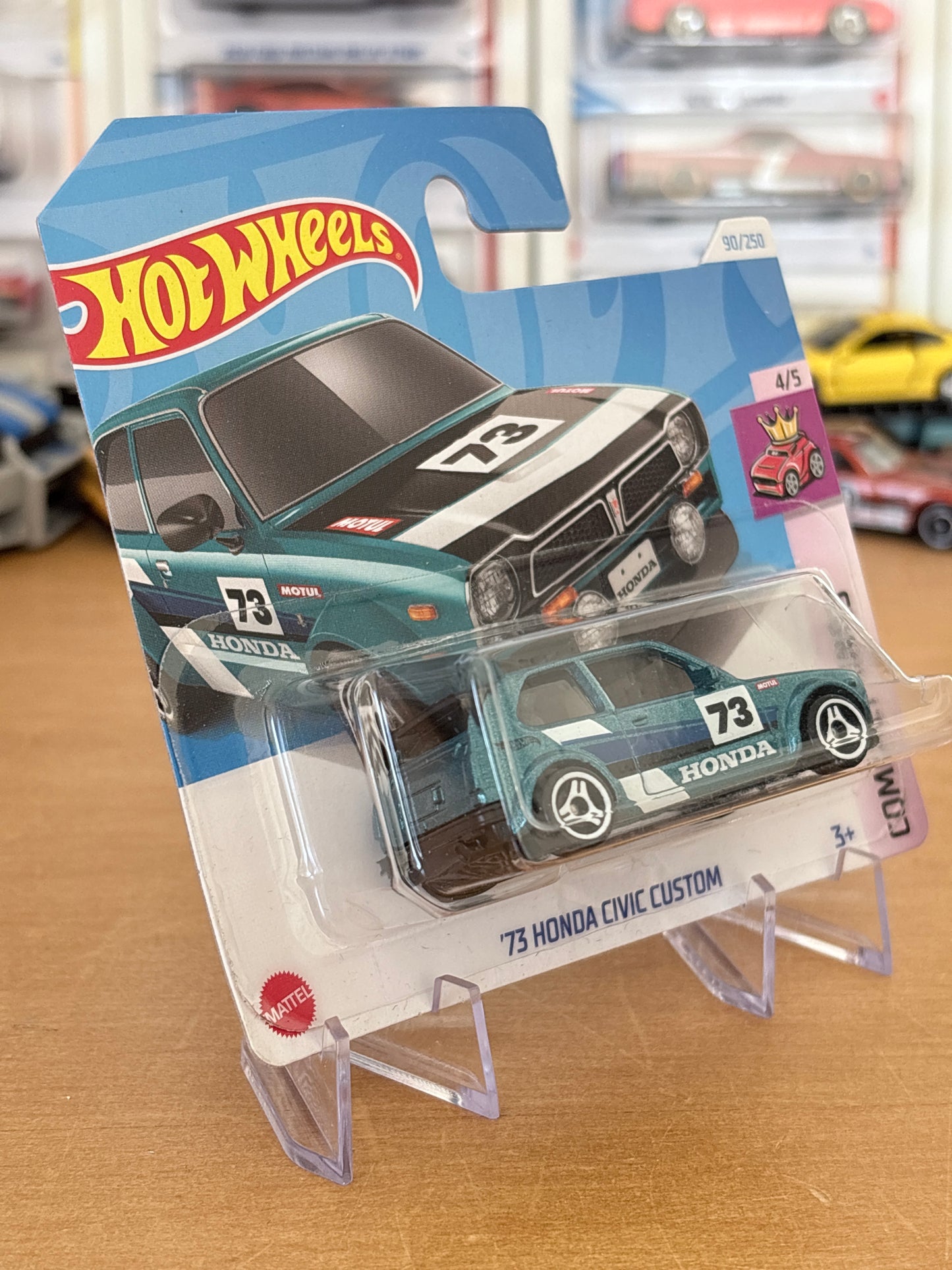 Hot Wheels '73 Honda Civic Custom | 2023 Compact Kings 4/5 Short Card