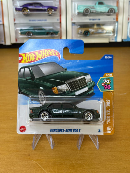 Hot Wheels Mainline / Mercedes-Benz 500 E / 2025 HW: 70's vs. 90's 3/10 Short Card