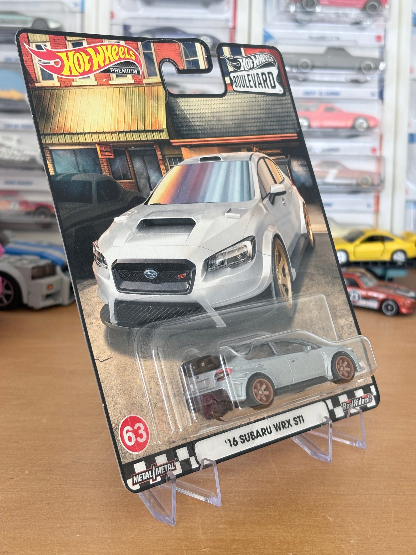 Hot Wheels '16 Subaru WRX STI Boulevard #63 Premium Diecast
