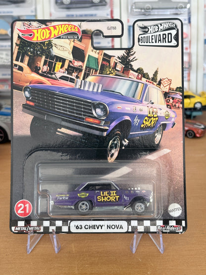 Hot Wheels '63 Chevy Nova Boulevard #21 Premium Diecast
