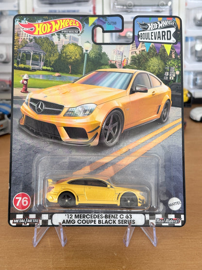 Hot Wheels '12 Mercedes-Benz C 63 AMG Coupe Black Series Boulevard #76 Premium Diecast