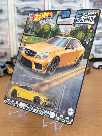 Hot Wheels '12 Mercedes-Benz C 63 AMG Coupe Black Series Boulevard #76 Premium Diecast