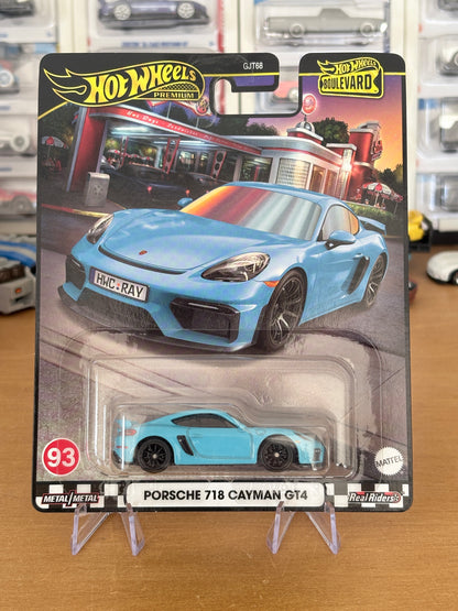 Hot Wheels Porsche 718 Cayman GT4 Boulevard #93 Premium Diecast
