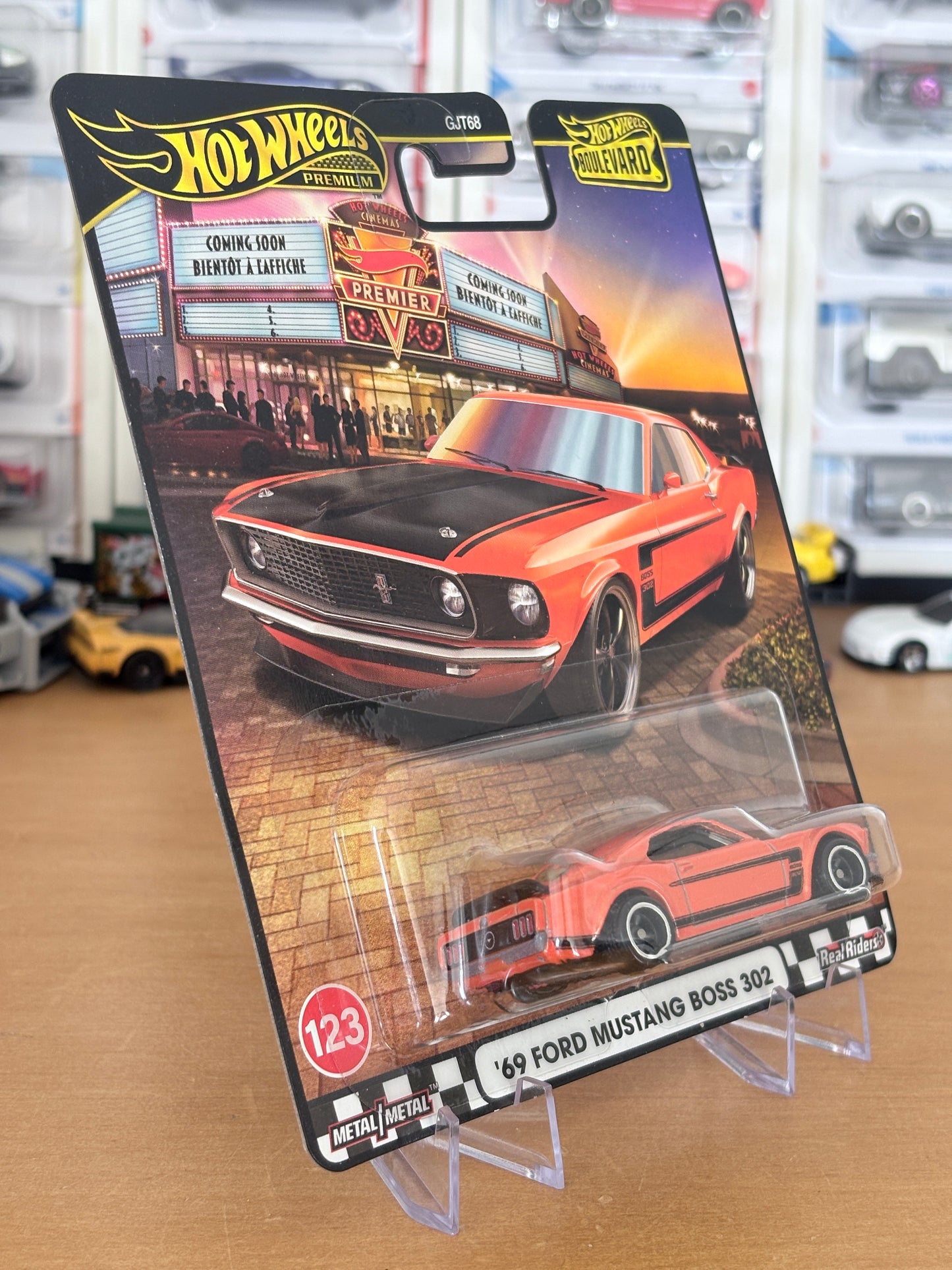 Hot Wheels '68 Ford Mustang Boss 302 #123 Premium Diecast