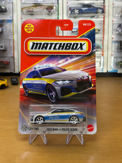 Matchbox Mainline / 2023 BMW i4 Police Sedan / 2025 80/125