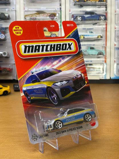 Matchbox Mainline / 2023 BMW i4 Police Sedan / 2025 80/125